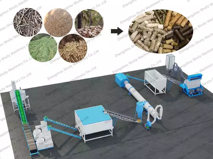 Complete Wood Pellet Production Line for Making Biomass Pellets