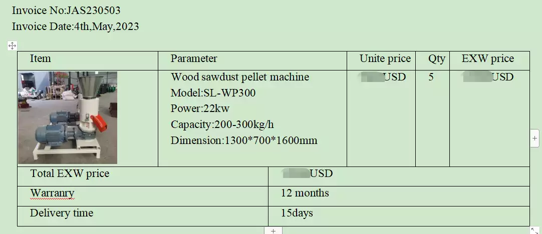 Wood pellet machine pi